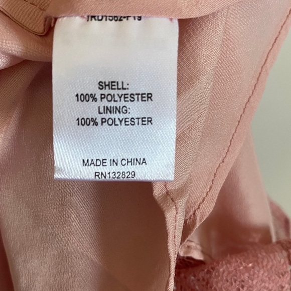 NWT TULAROSA Autumn Dress Lace Sequin Dusty Rose L - Picture 13 of 13